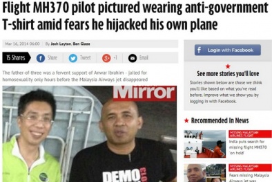Trước khi lên máy bay MH370 mất tích, hai phi công còn đùa với nhau